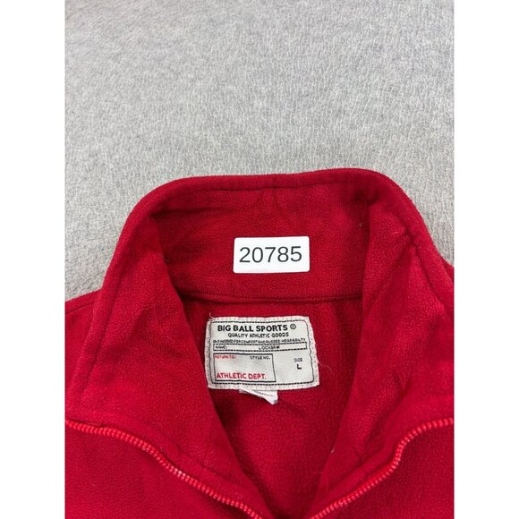 Indiana Hoosiers Stitched Logo Fleece 1/4 Zip Campus‎ Pullover (Men's Large) Red - Picture 4 of 11